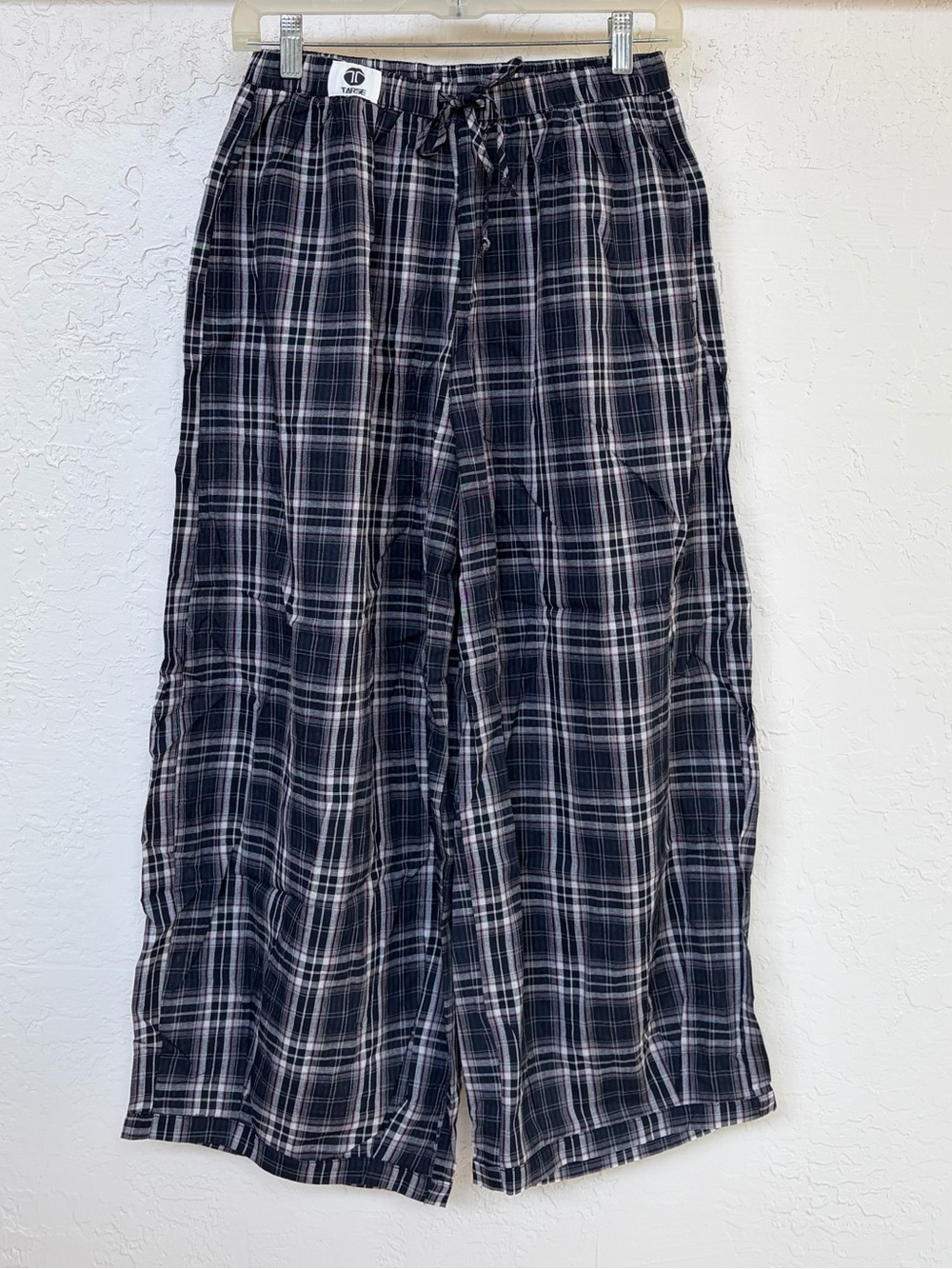 Tarse Plaid Barrel Leg Harem Pants - Picture 3 of 5